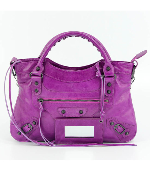 Balenciaga Motorcycle City Mini Bag Medio viola (rame Chiodi)